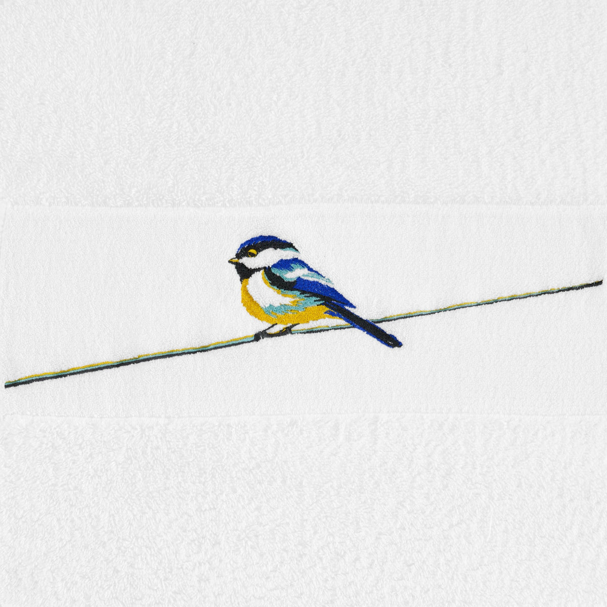 Abyss Mesange Embroidered Bath Towels in Marina (304) colors