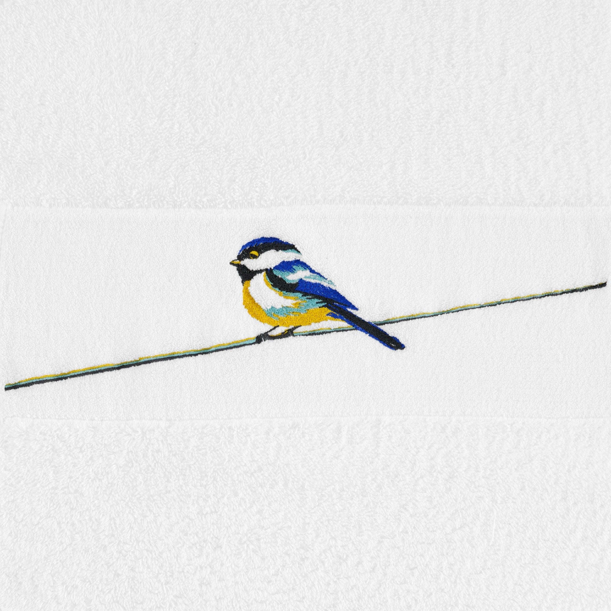 Abyss Mesange Embroidered Bath Towels in Marina (304) colors