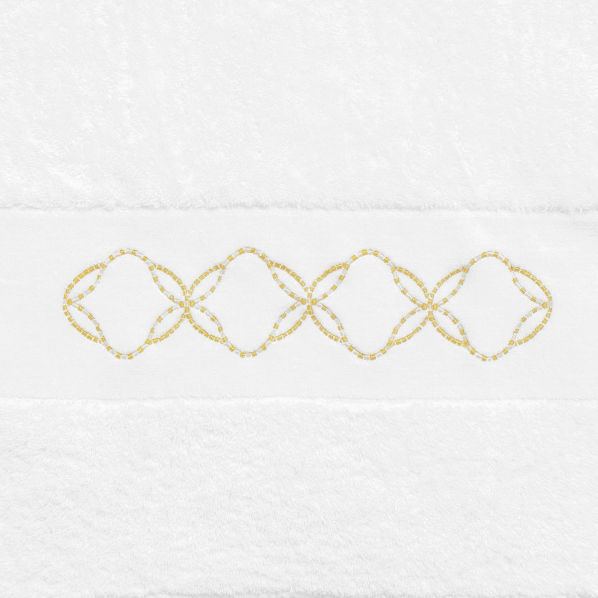 Abyss Misia Embroidered Bath Towels in Gold and Silver (189)