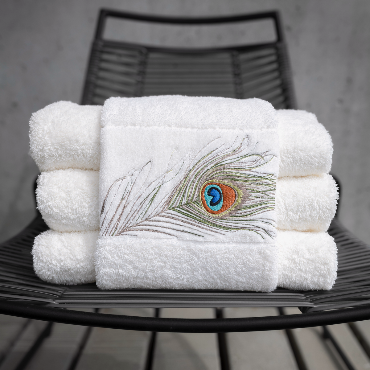 Lifestyle Image of Stack of Abyss Paleo Hand Towels