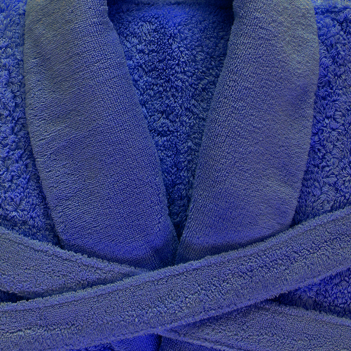 Closeup of Abyss Super Pile Bath Robe Cadette Blue (332)