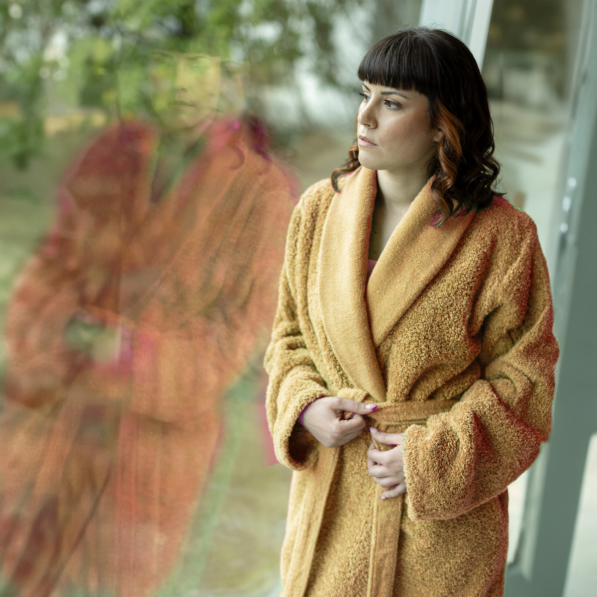 Lifestyle of Abyss Super Pile Bath Robe Gold (840)