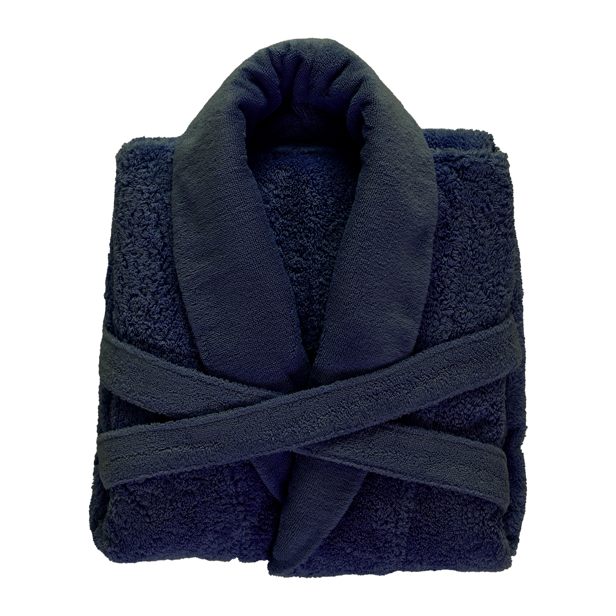 Folded Abyss Super Pile Bath Robe Navy (314)