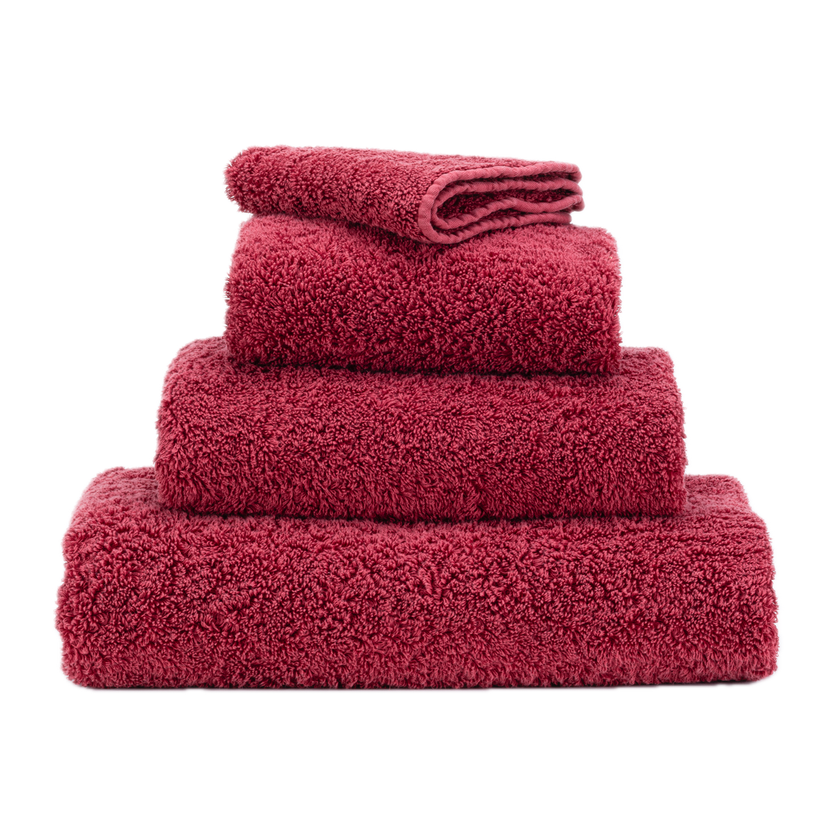 Stack of Abyss Super Pile Bath Towels in Canyon Color