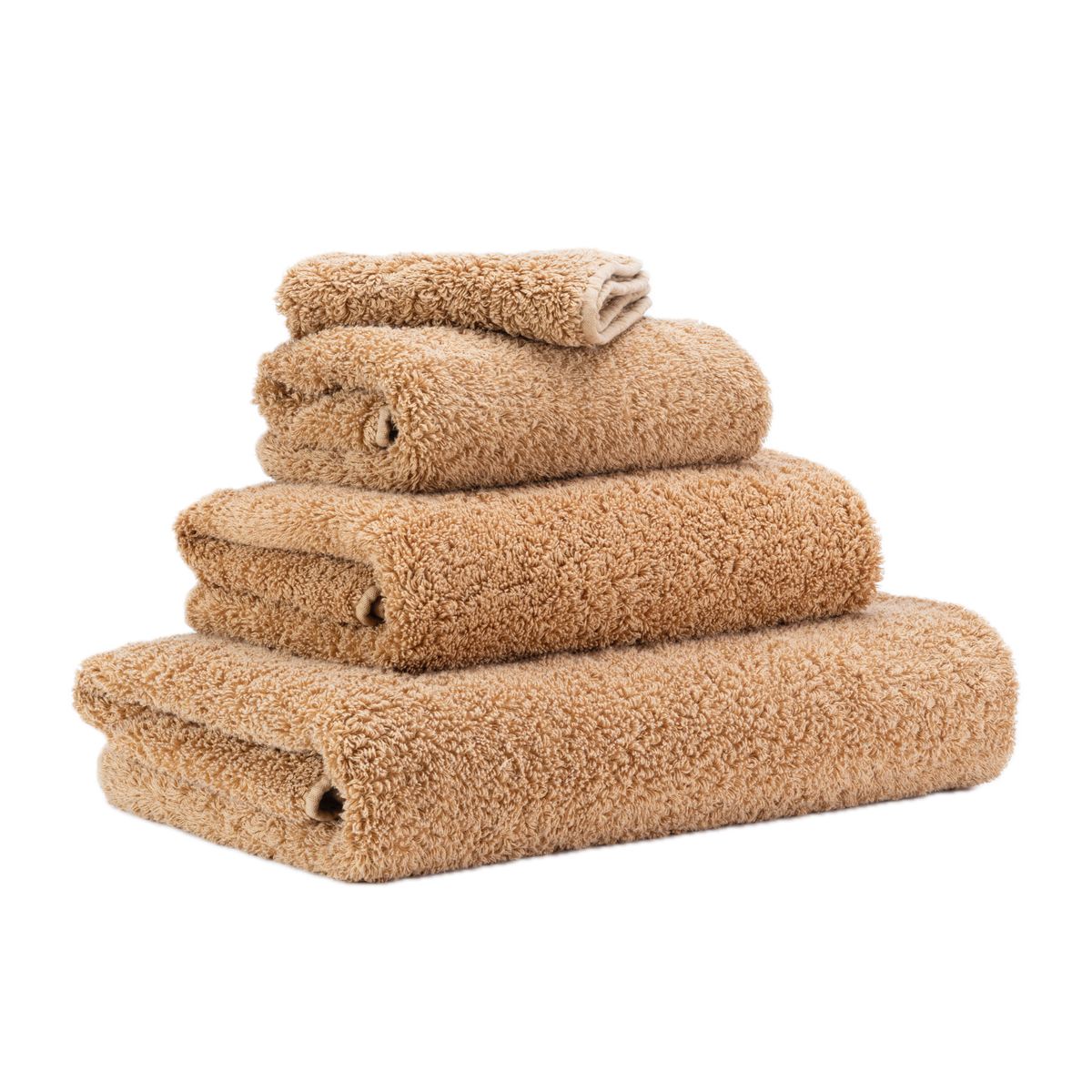 Abyss Super Pile Bath Towels Croissant Stack Slanted