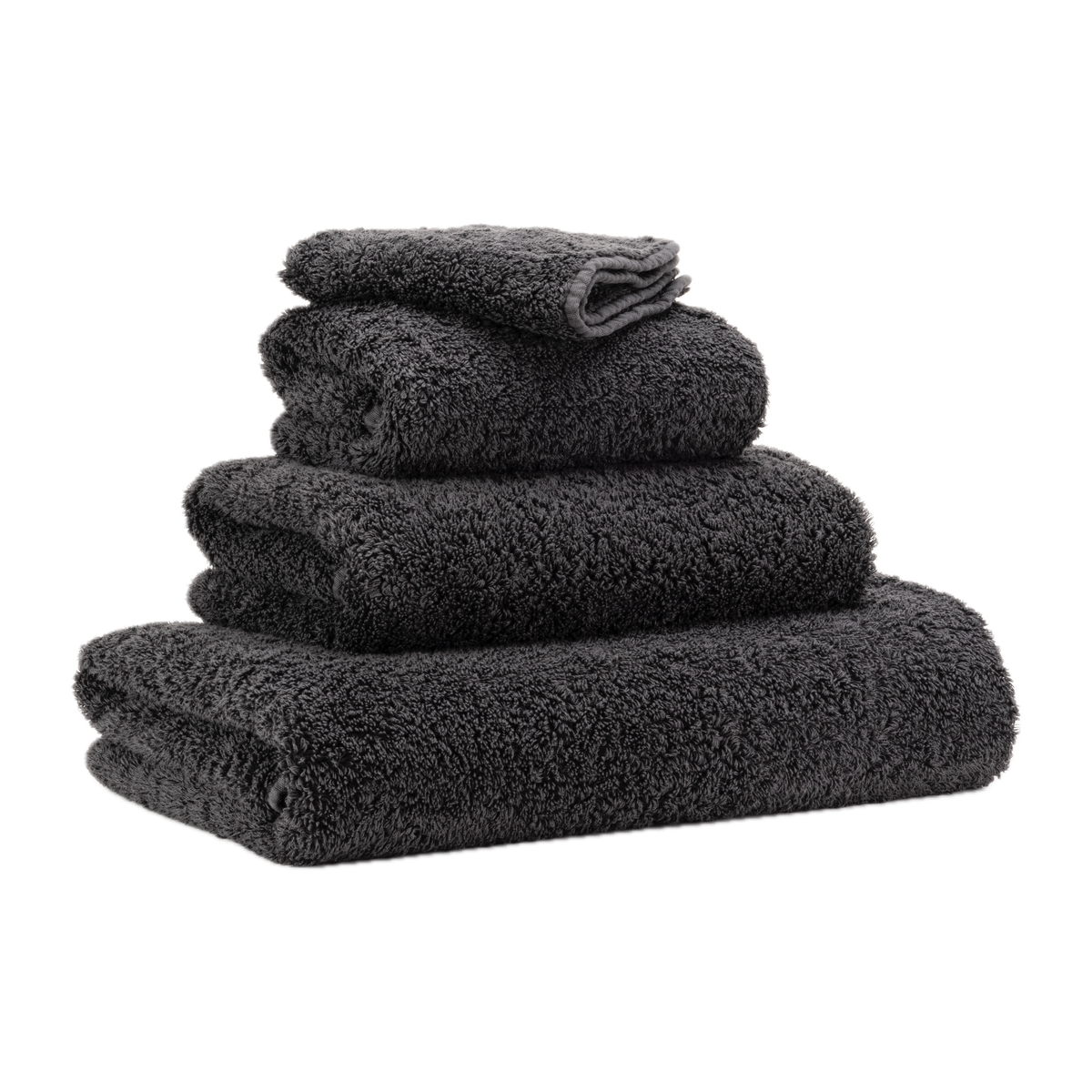 Abyss Super Pile Bath Towels Volcan Stack Slanted