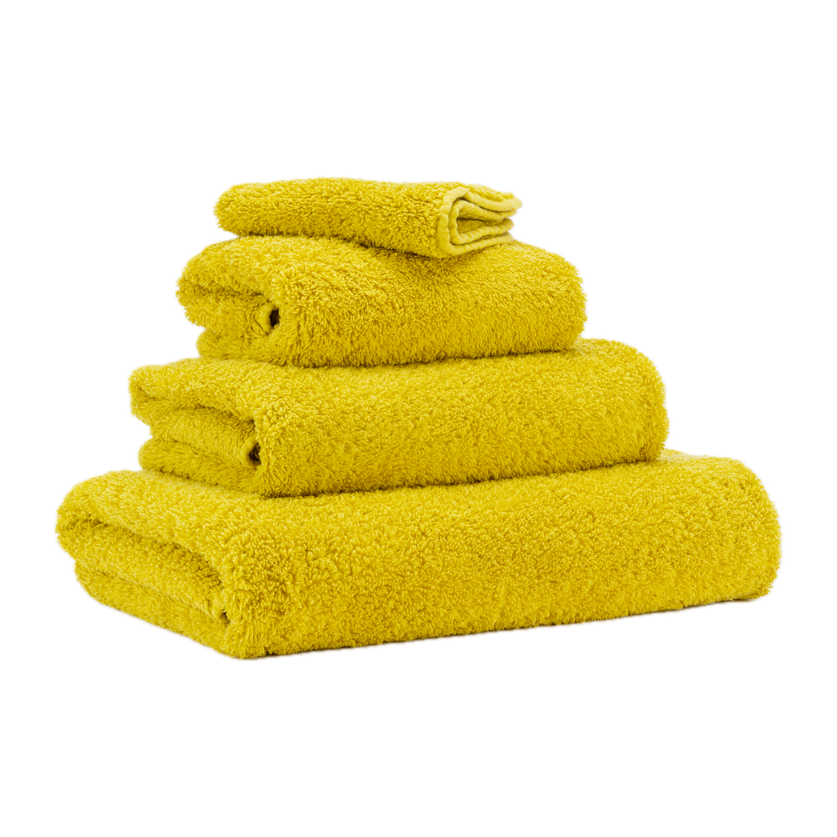 Abyss Super Pile Bath Towels Yuzu Fine Linens Stack Slanted