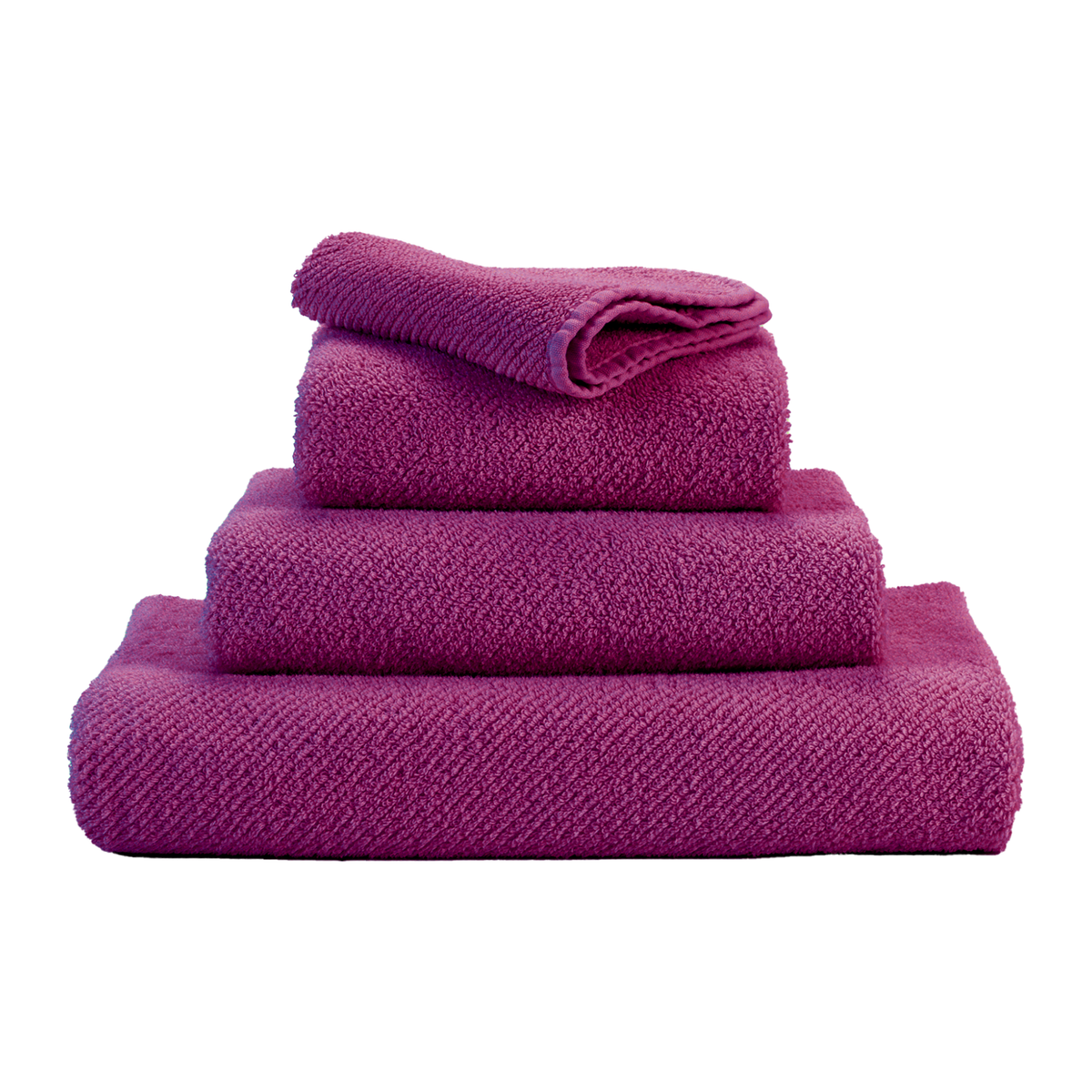 Stack of Abyss Twill Bath Towels in Baton Rouge Color