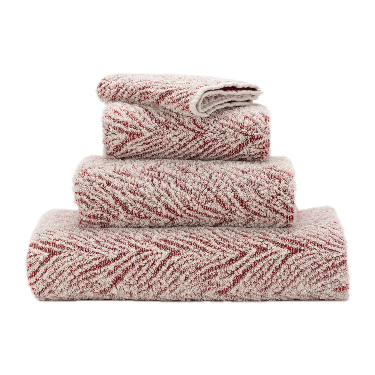 Stack of Abyss Vasco Bath Towels in Canyon Color