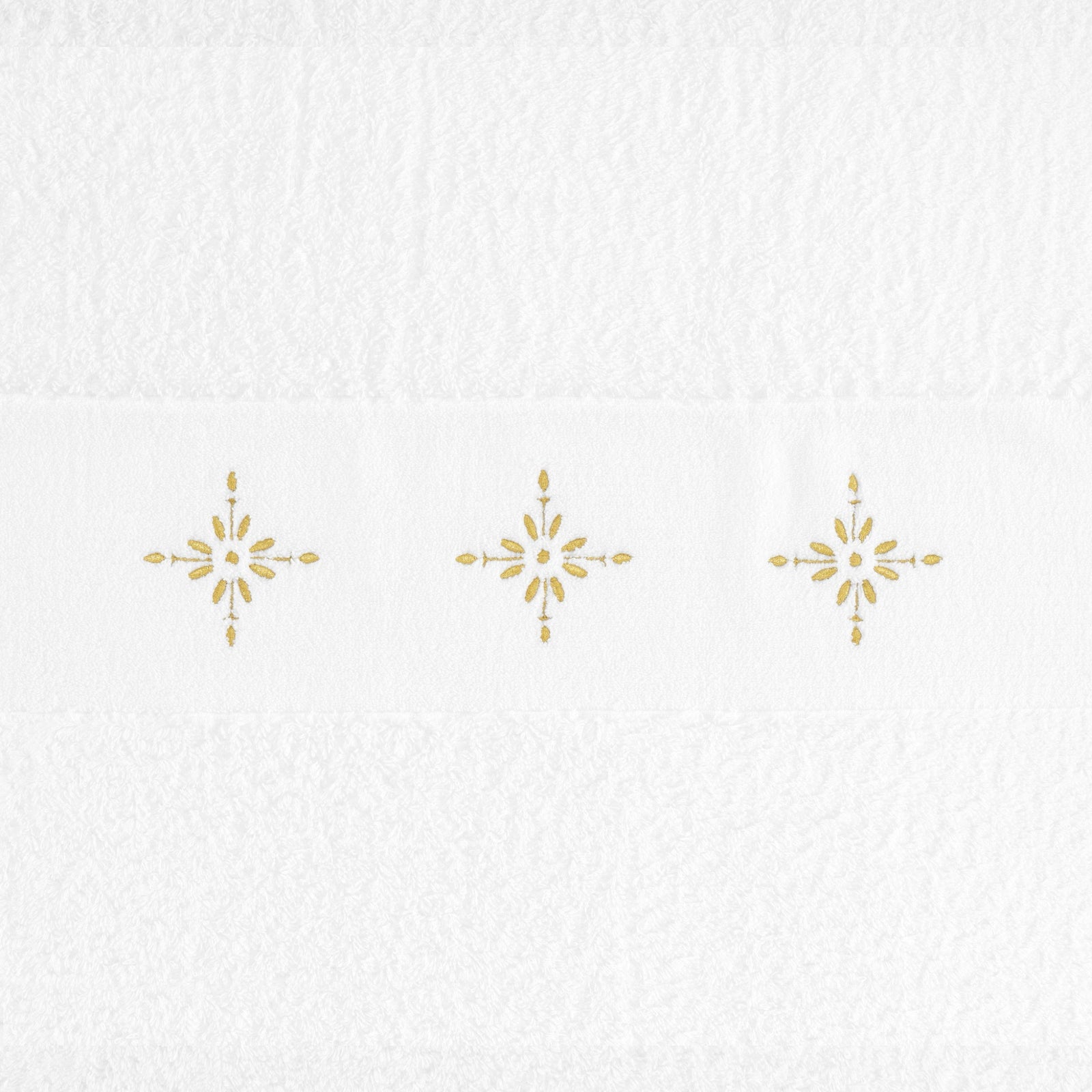 Fabric Closeup of Gold (108) Abyss Vega Embroidered Bath Towels