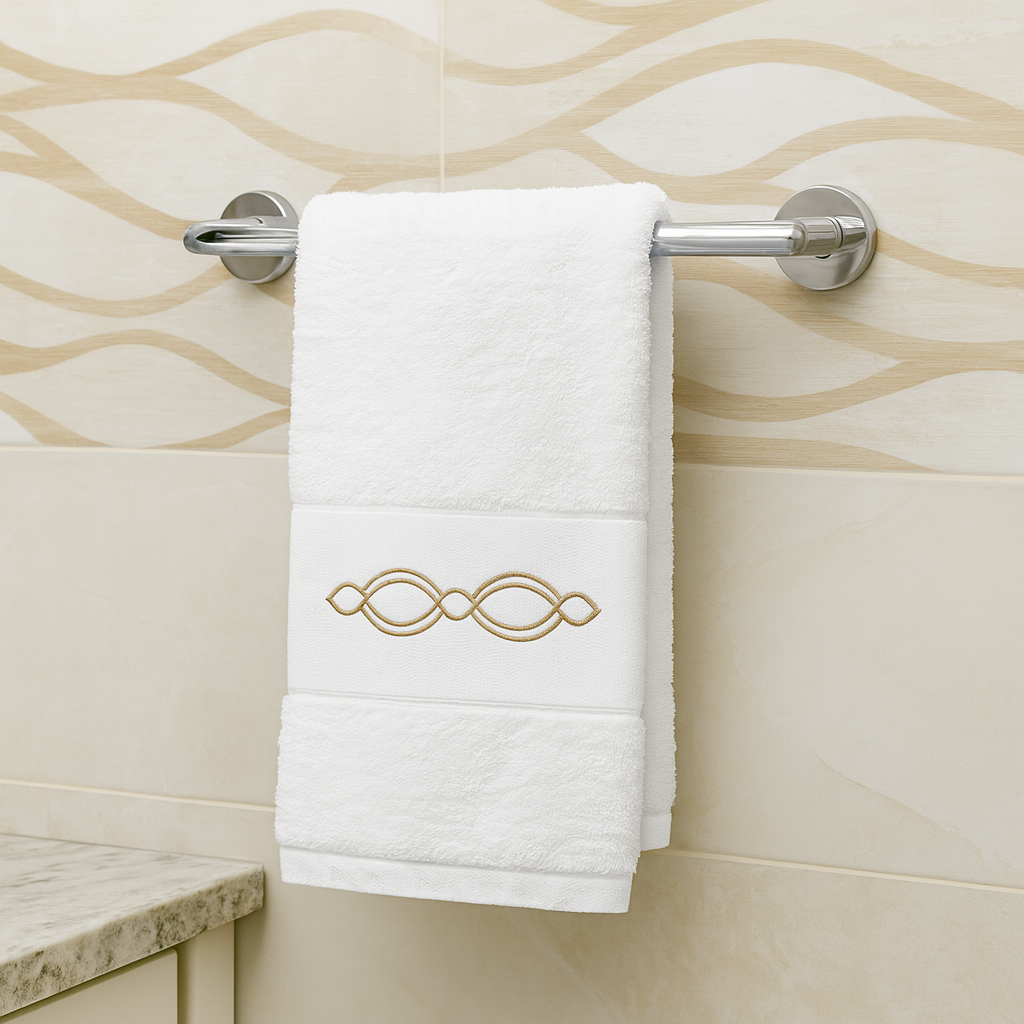 Abyss Decor Embroidered Bath Towels - Gold (108)