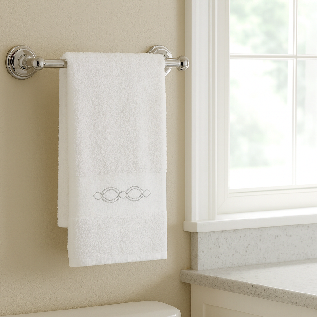 Abyss Decor Embroidered Bath Towels - Silver (109)