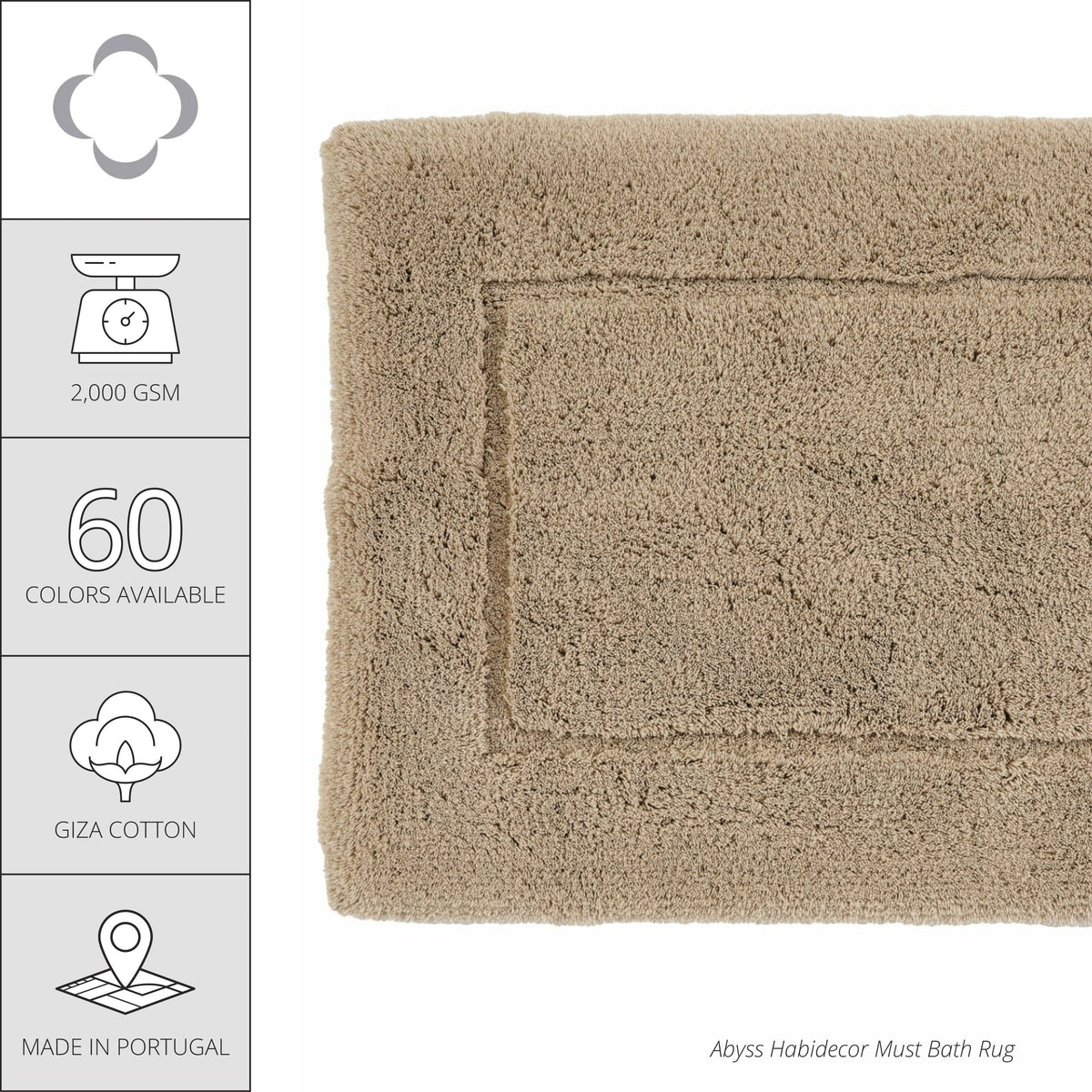 Abyss Habidecor Must Bath Rug Infographic