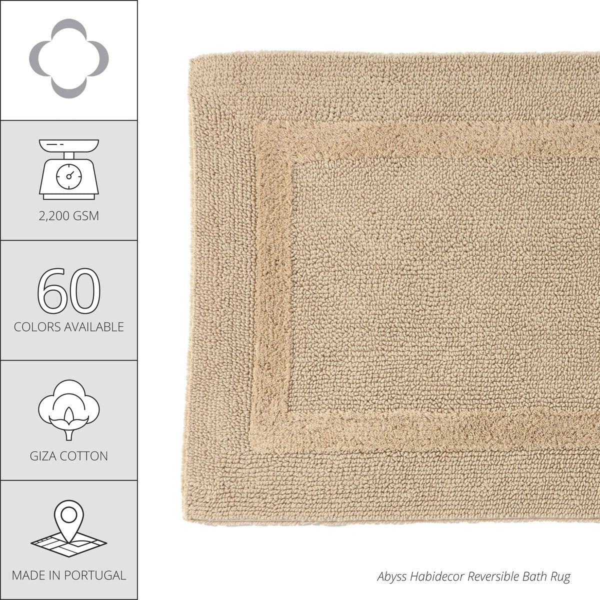 Infographic of Abyss Habidecor Reversible Bath Rug