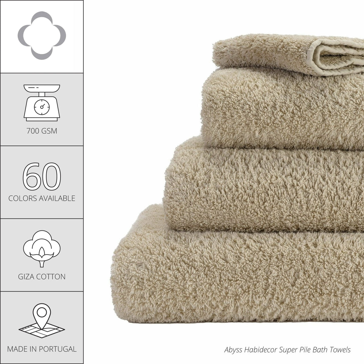 Abyss Habidecor Super Pile Bath Towels Infographic