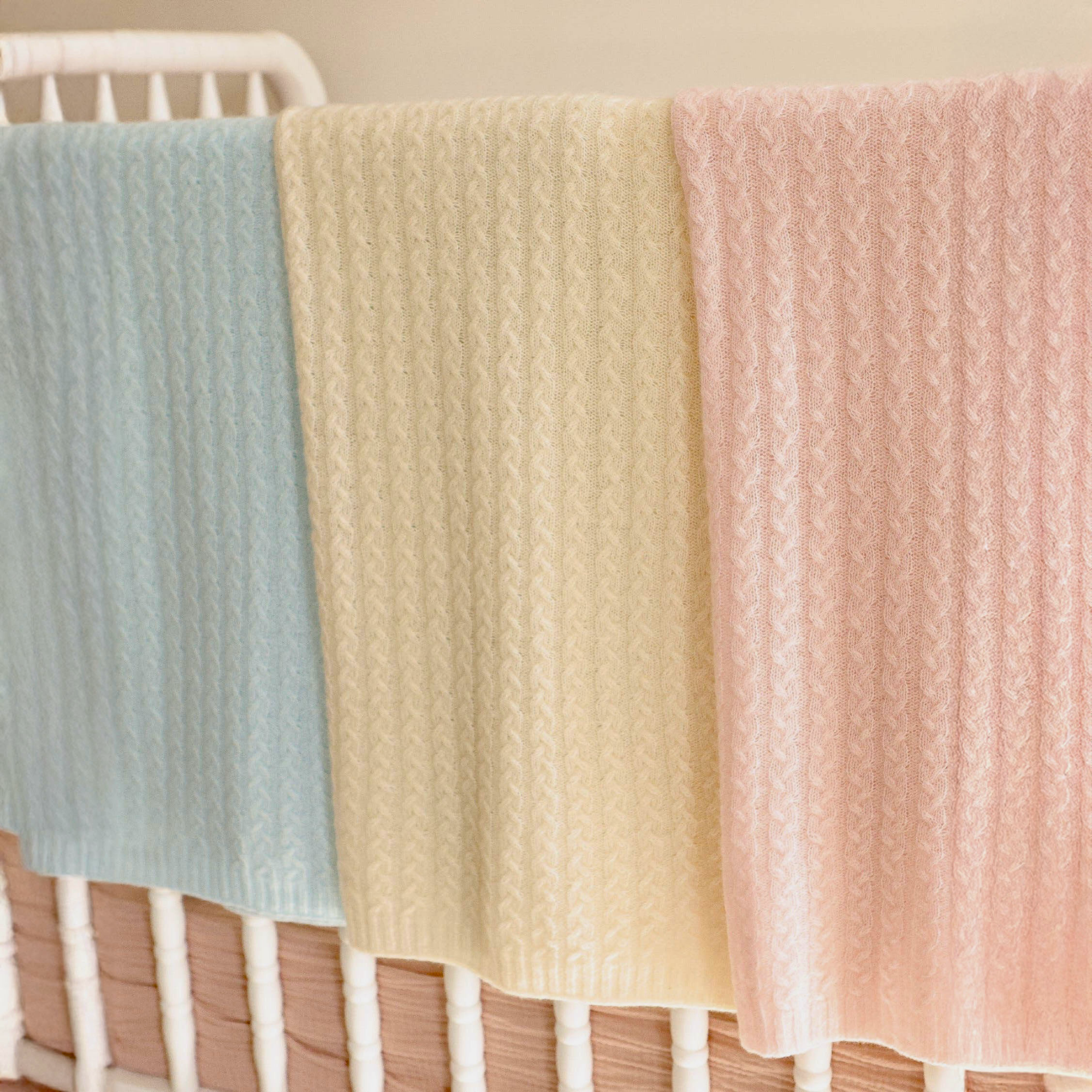 Colors of Alashan Bailey Braided Cable Knit Baby Blanket