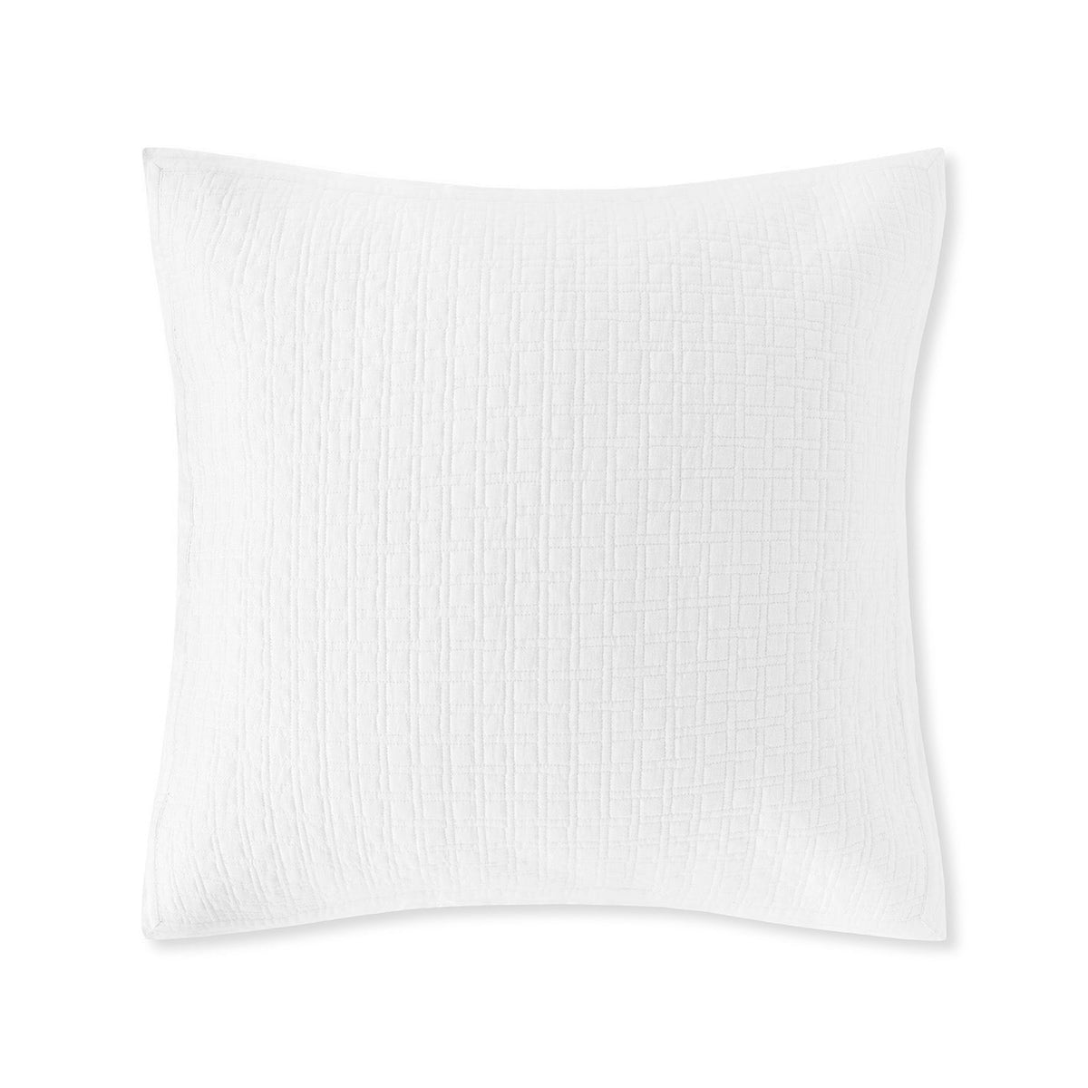 White Amalia Adorno Quilted Euro Sham