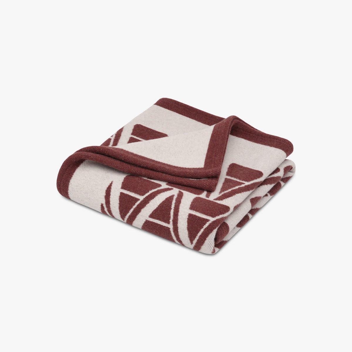 Folded Burgundy Amalia Ama Throw