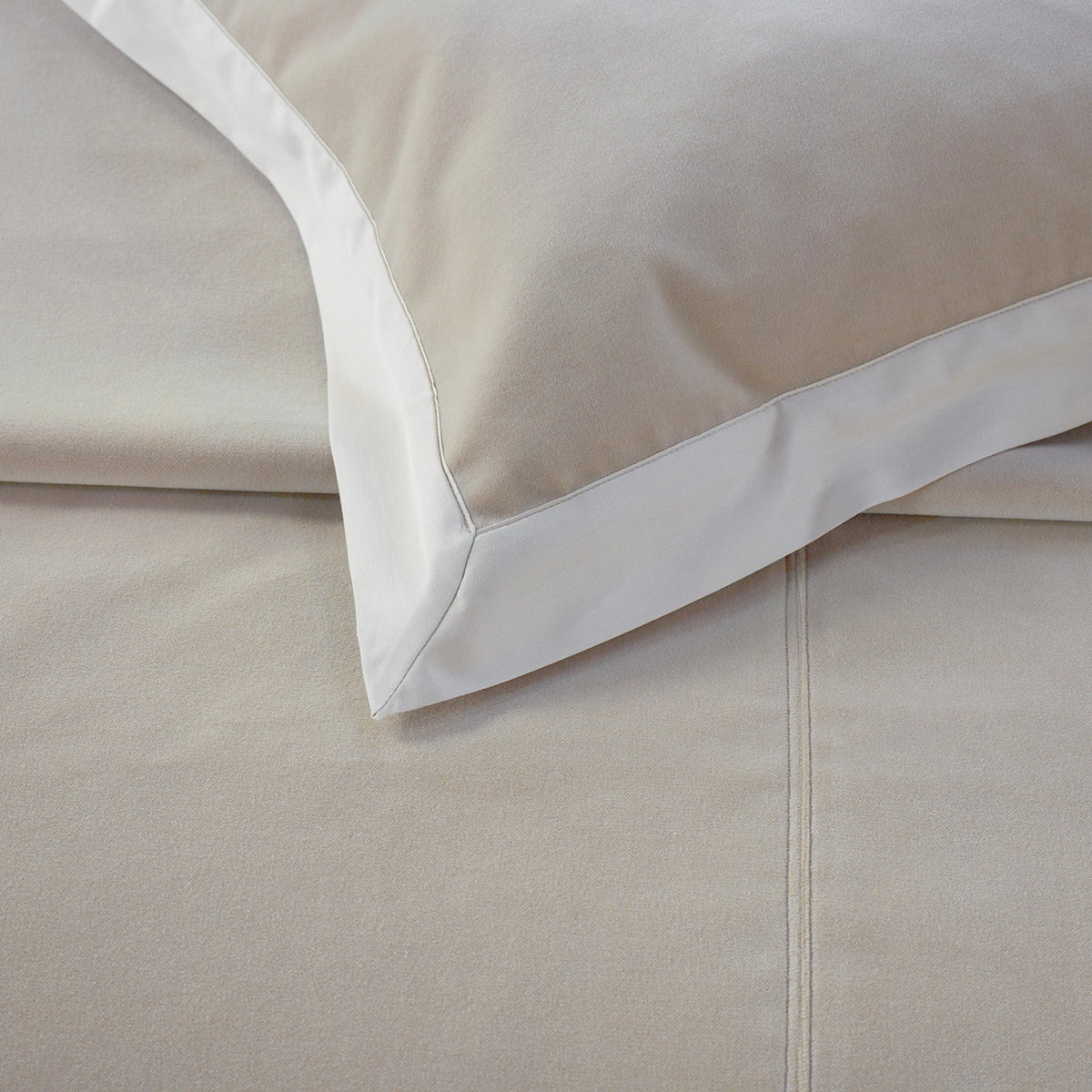 Detailed View of Sand Amalia Cirrus Velvet Bedding 