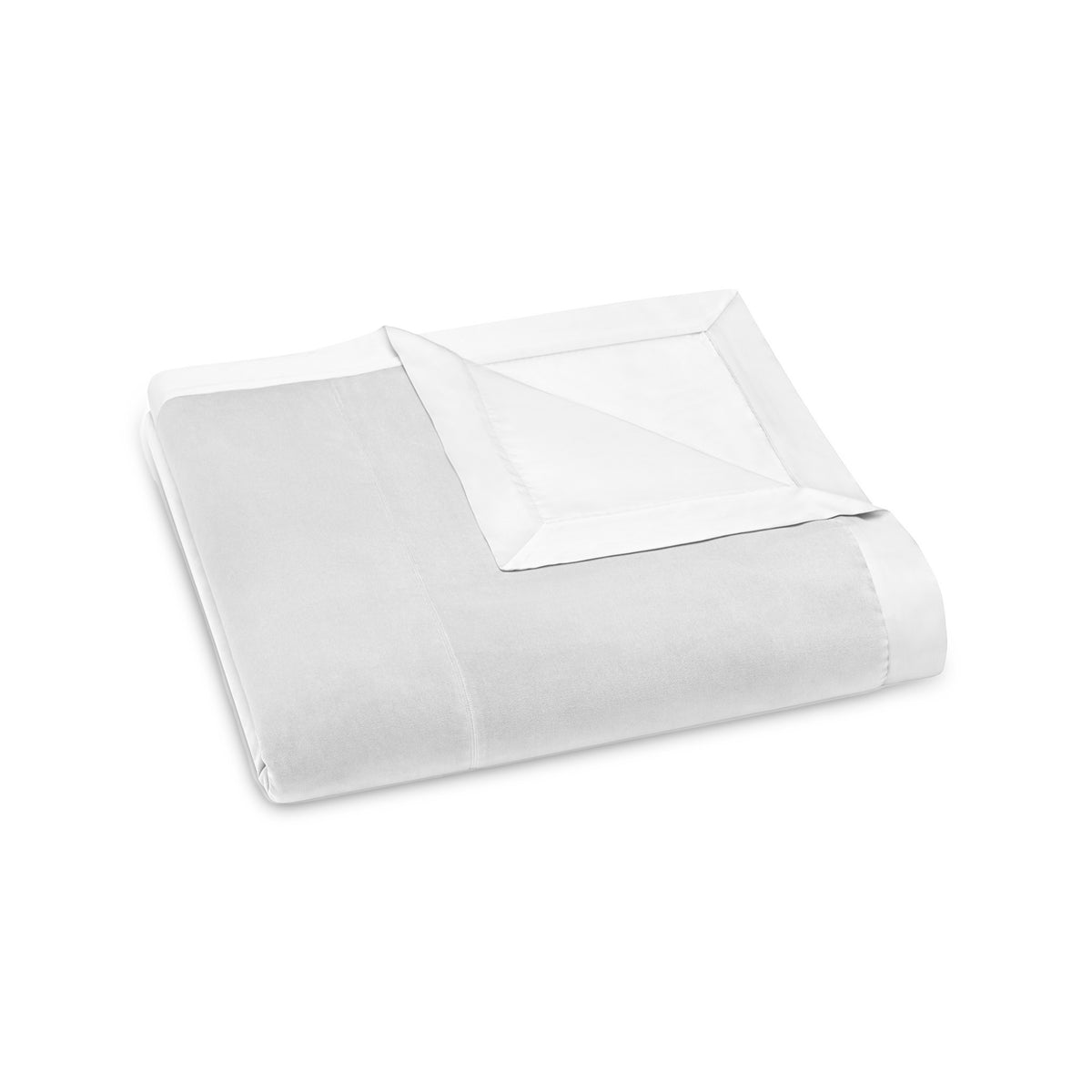 Folded White Amalia Cirrus Velvet Bed Spread