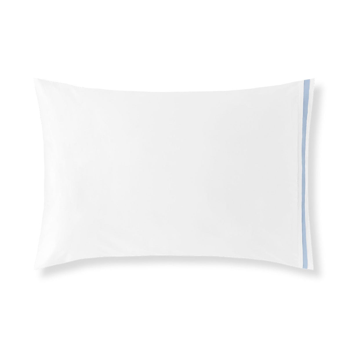 A White Pillowcase from the Amalia Eden Sea Island Cotton Bedding with Tivoli stripe along one side