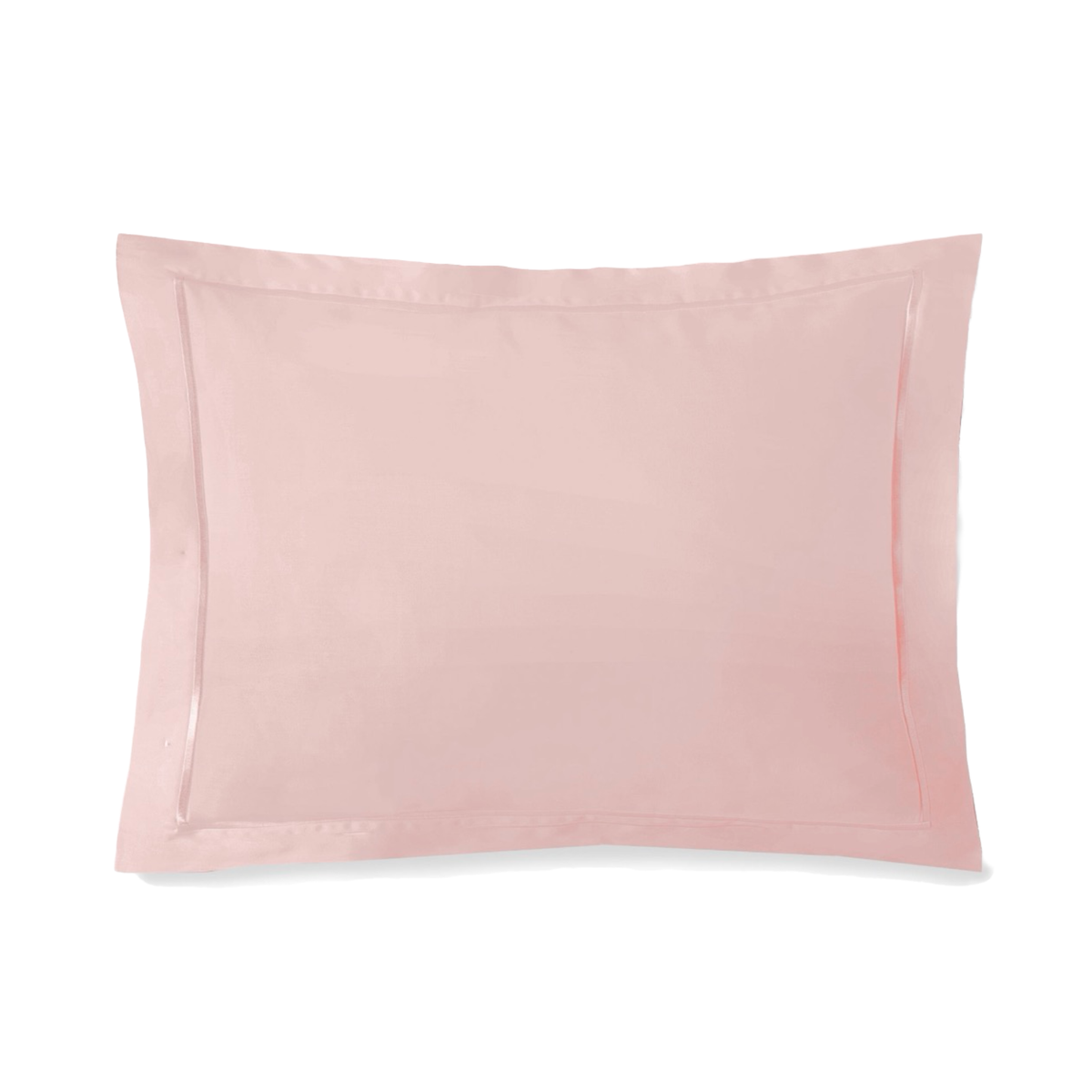Boudoir Sham of Charm Pink Amalia Fresco Giza 94 Bedding with a decorative flange border