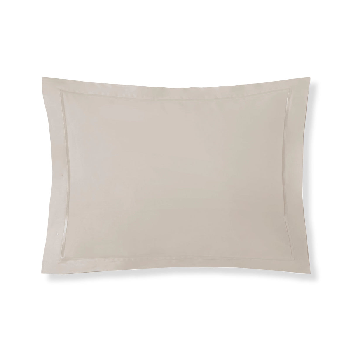 A rectangular Sand Amalia Fresco Boudoir Sham with satin stitch detailing