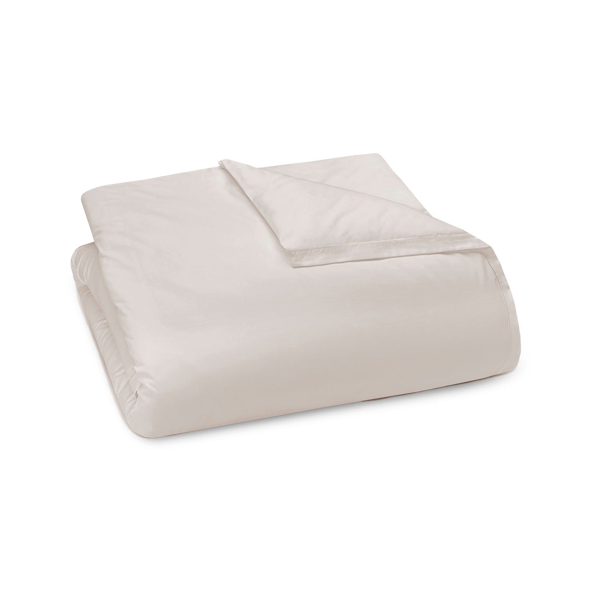 A folded Sand Duvet Cover Amalia Fresco Bedding