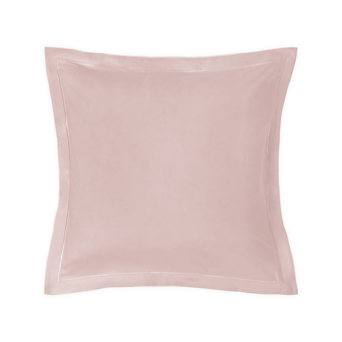 A square, Charm Pink Amalia Fresco Euro Sham collection with a flange border