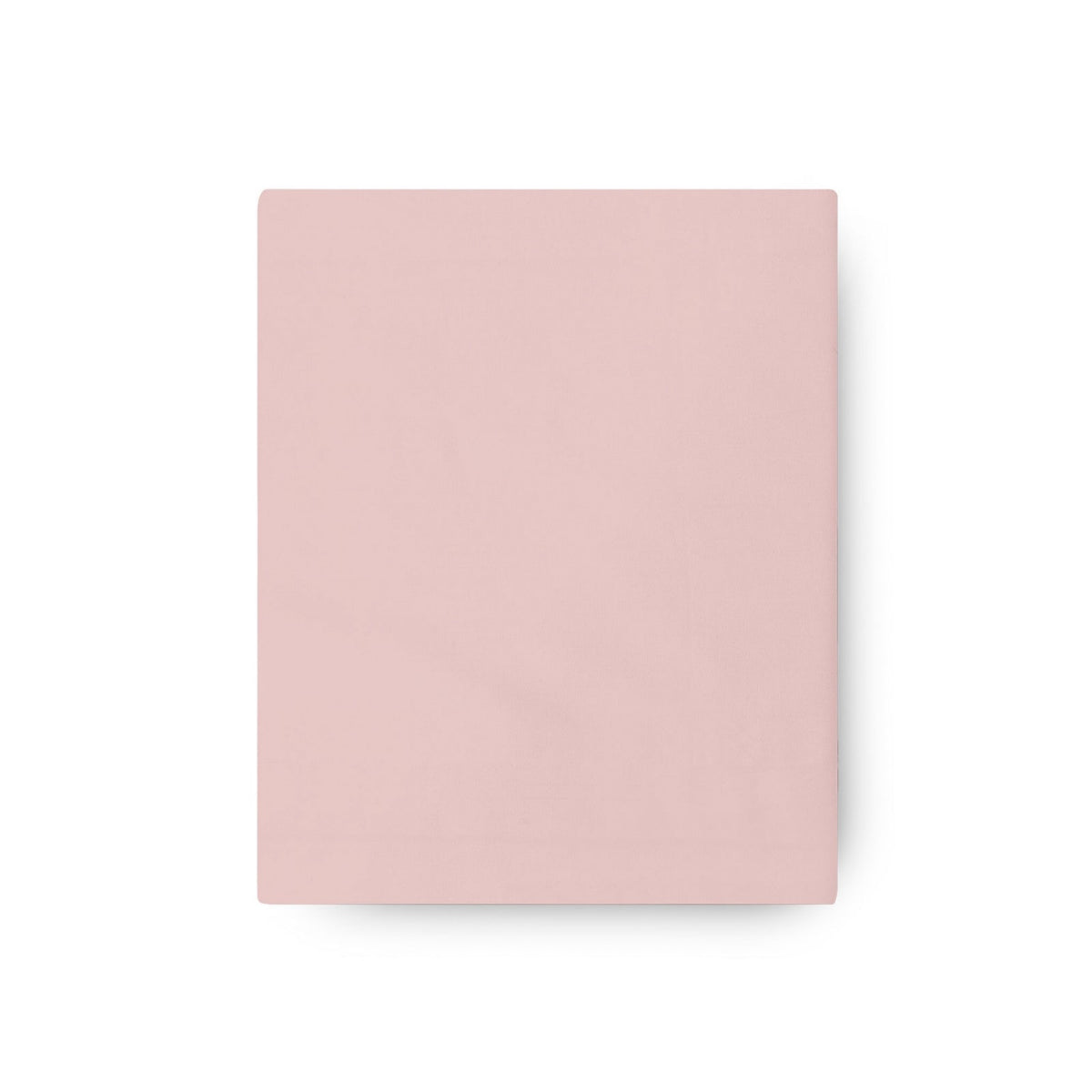 A neatly folded Charm Pink Amalia Fresco Fitted Sheet, crafted from Egyptian Giza 94 cotton