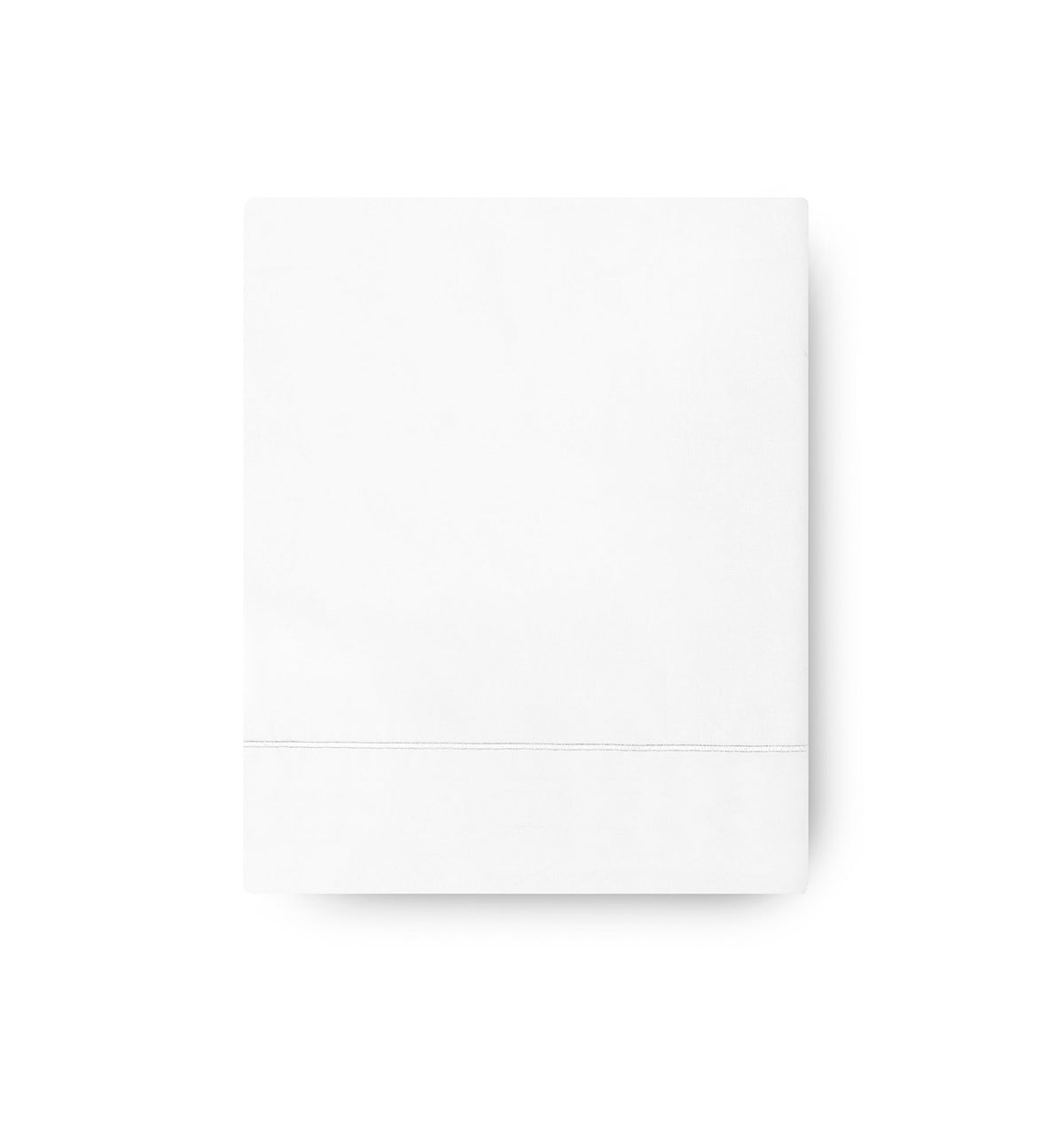A folded White Giza 94 Egyptian cotton Amalia Fresco Flat Sheet