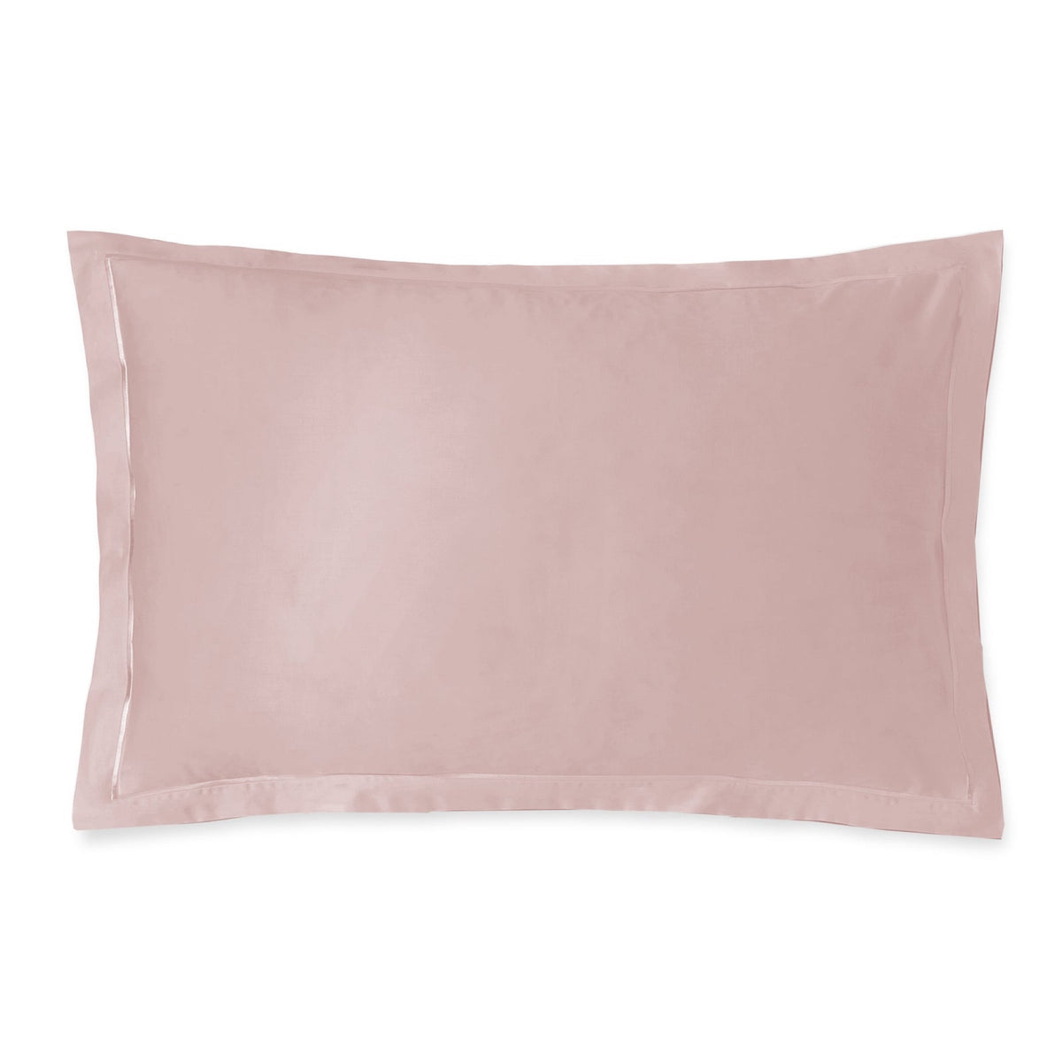 A Charm Pink rectangular pillow sham in crisp percale bedding Amalia Fresco collection