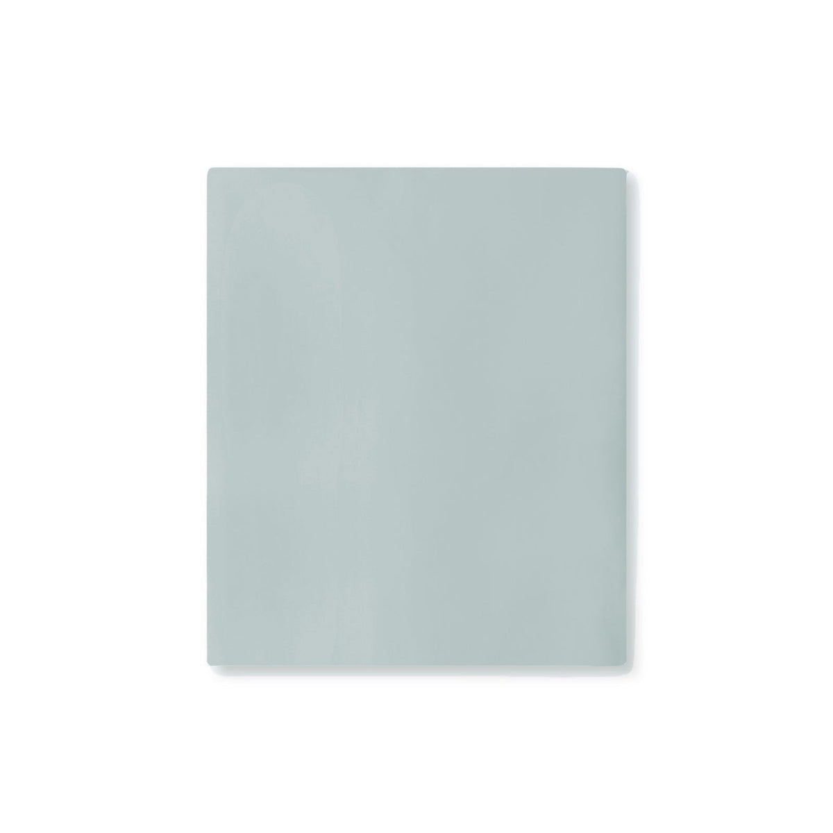 A neatly folded Mist Blue Amalia Fresco Fitted Sheet, crafted from Egyptian Giza 94 cotton