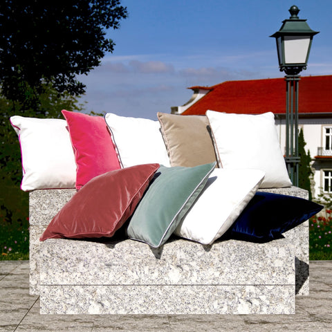 Amalia Jaya Velvet Decorative Pillows - White featured image