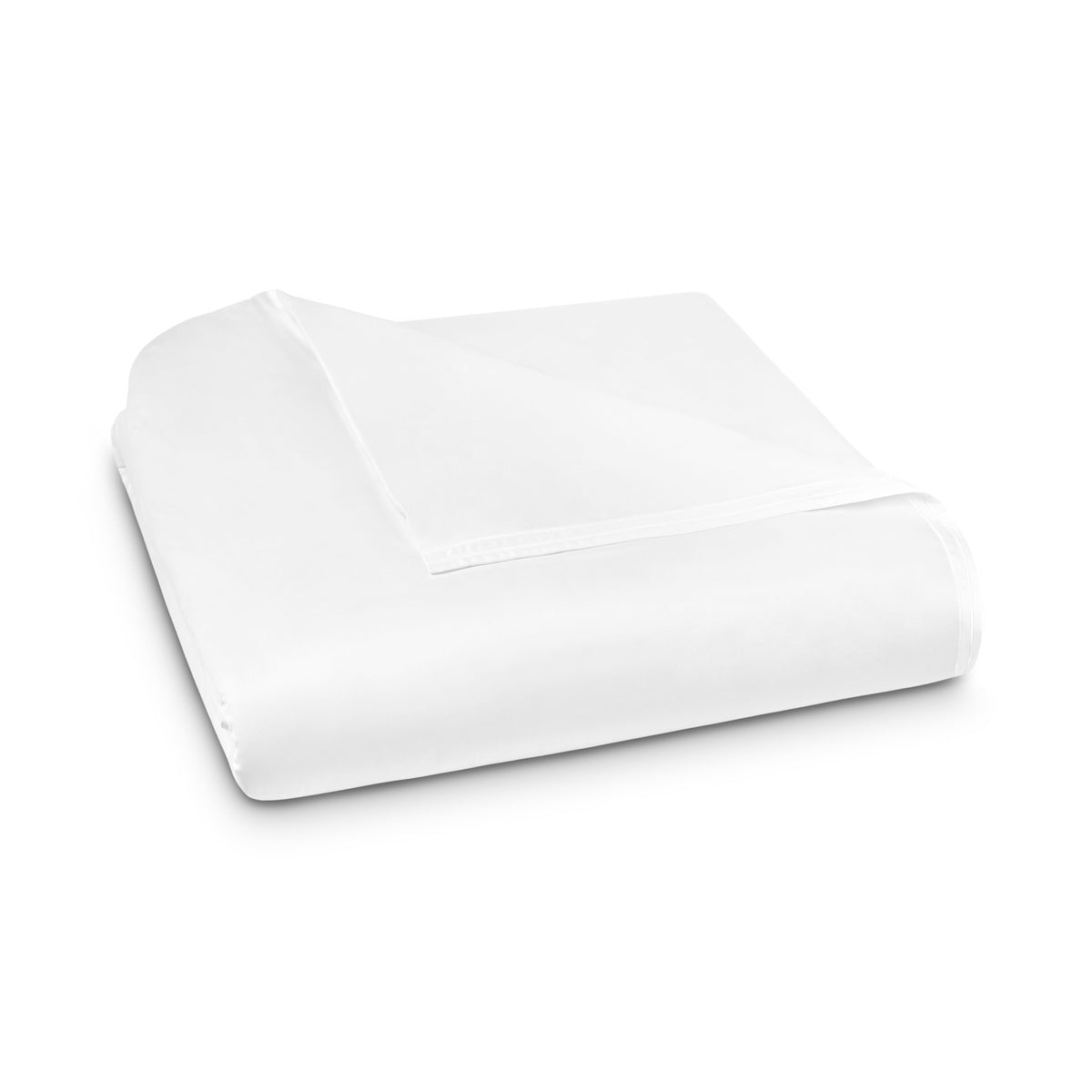 Folded Duvet Cover of White Amalia Pleno Giza 45 Cotton Bedding