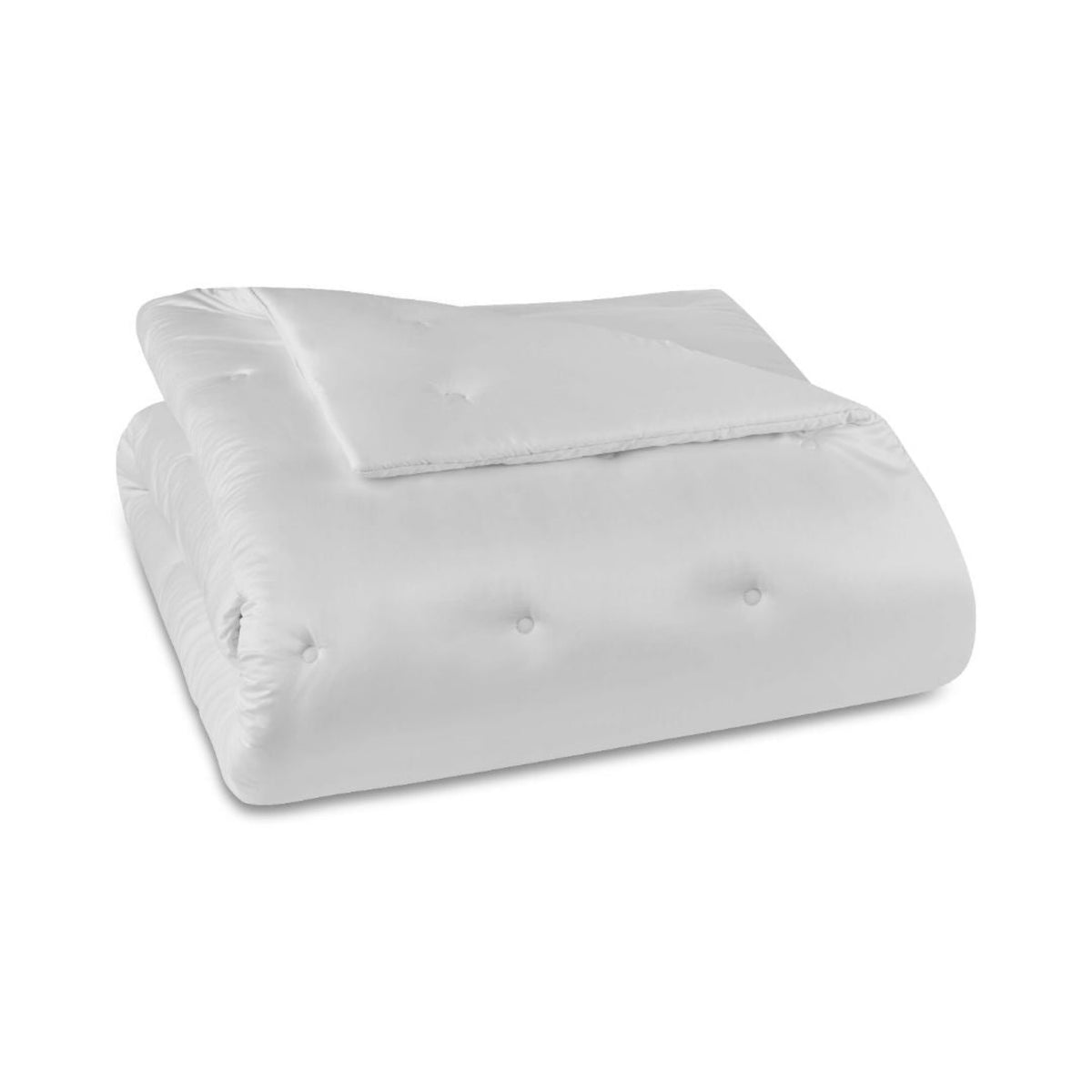 Folded Coverlet of Pale Grey Amalia Savia Quilted Bedding