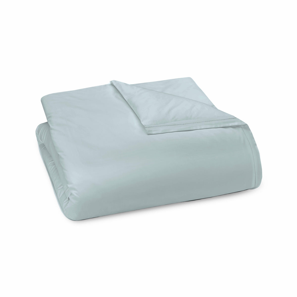 Folded Duvet Cover of Mist Blue Amalia Suave Giza 94 Bedding
