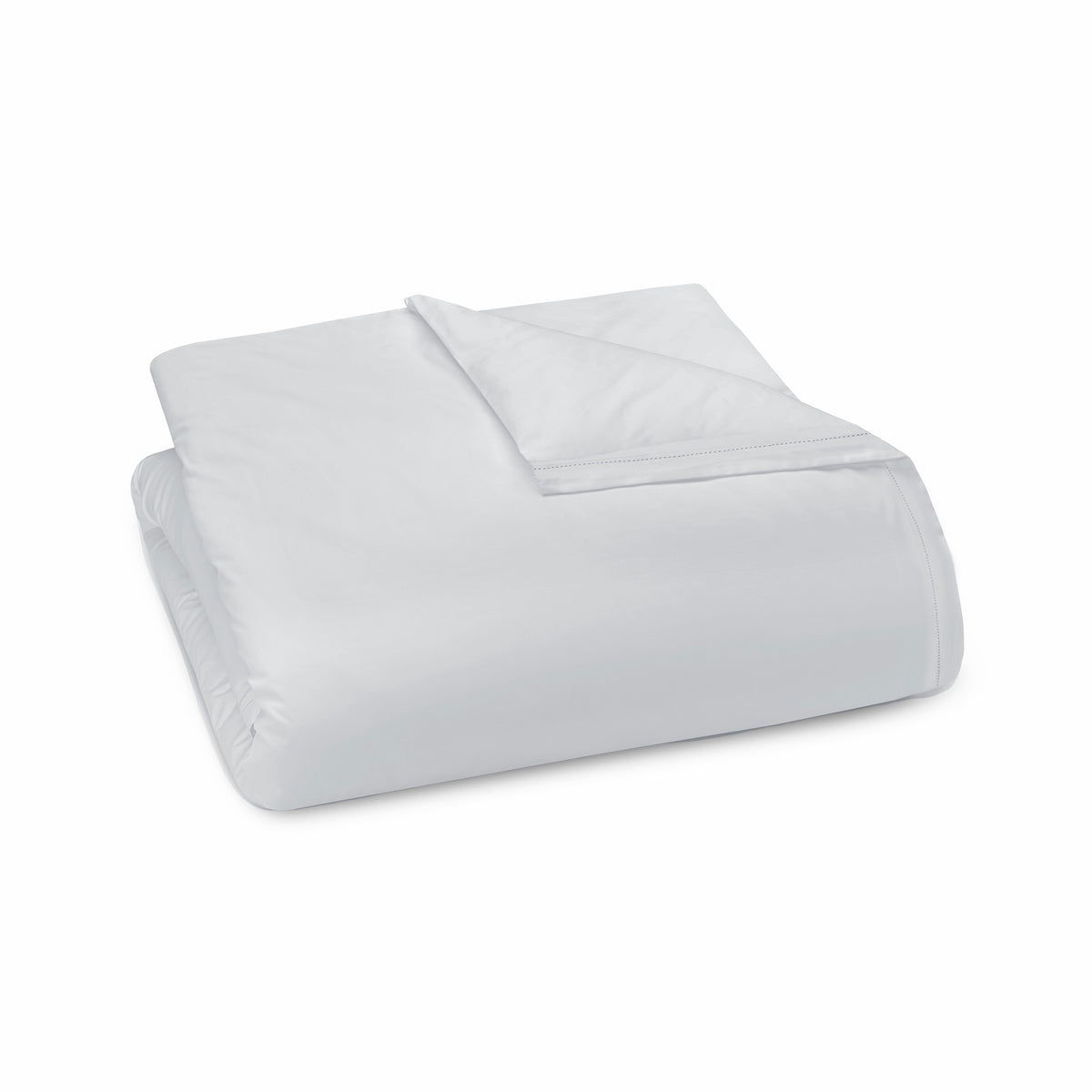 Folded Duvet Cover of Pale Blue Amalia Suave Giza 94 Bedding
