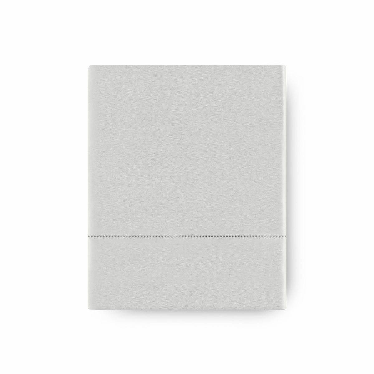 Folded Flat Sheet of Cool Grey Amalia Suave Giza 94 Bedding