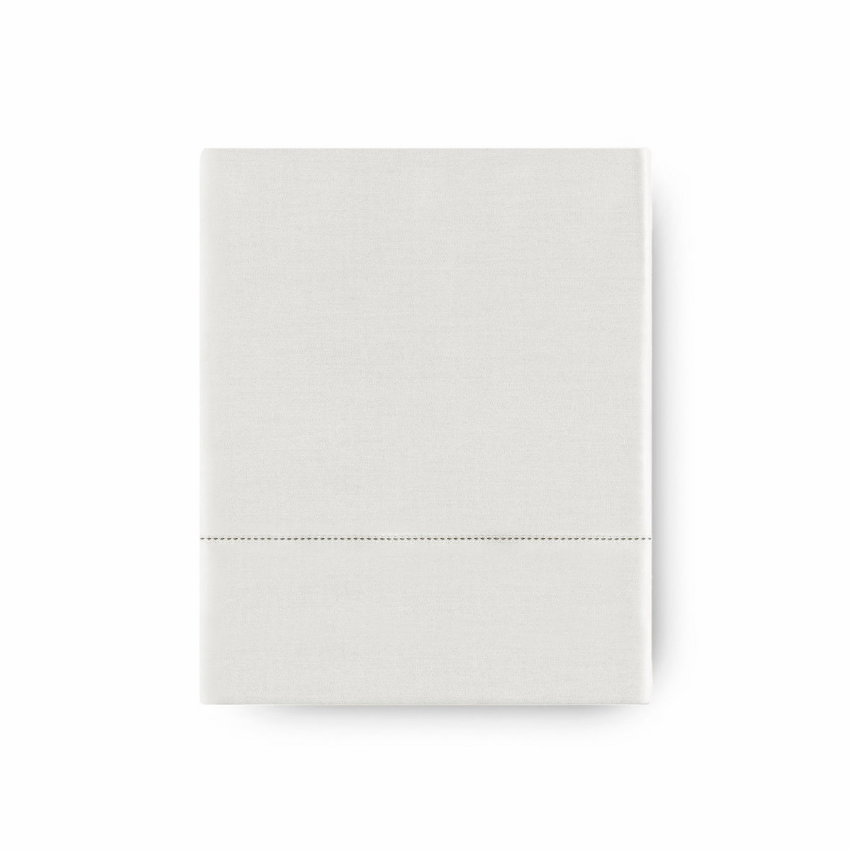 Folded Flat Sheet of Pale Grey Amalia Suave Giza 94 Bedding