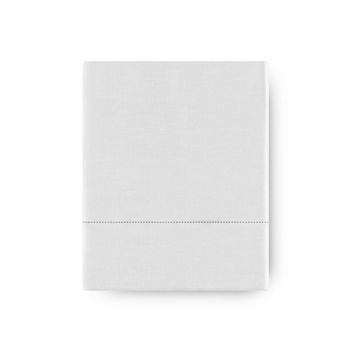 Folded Flat Sheet of White Amalia Suave Giza 94 Bedding