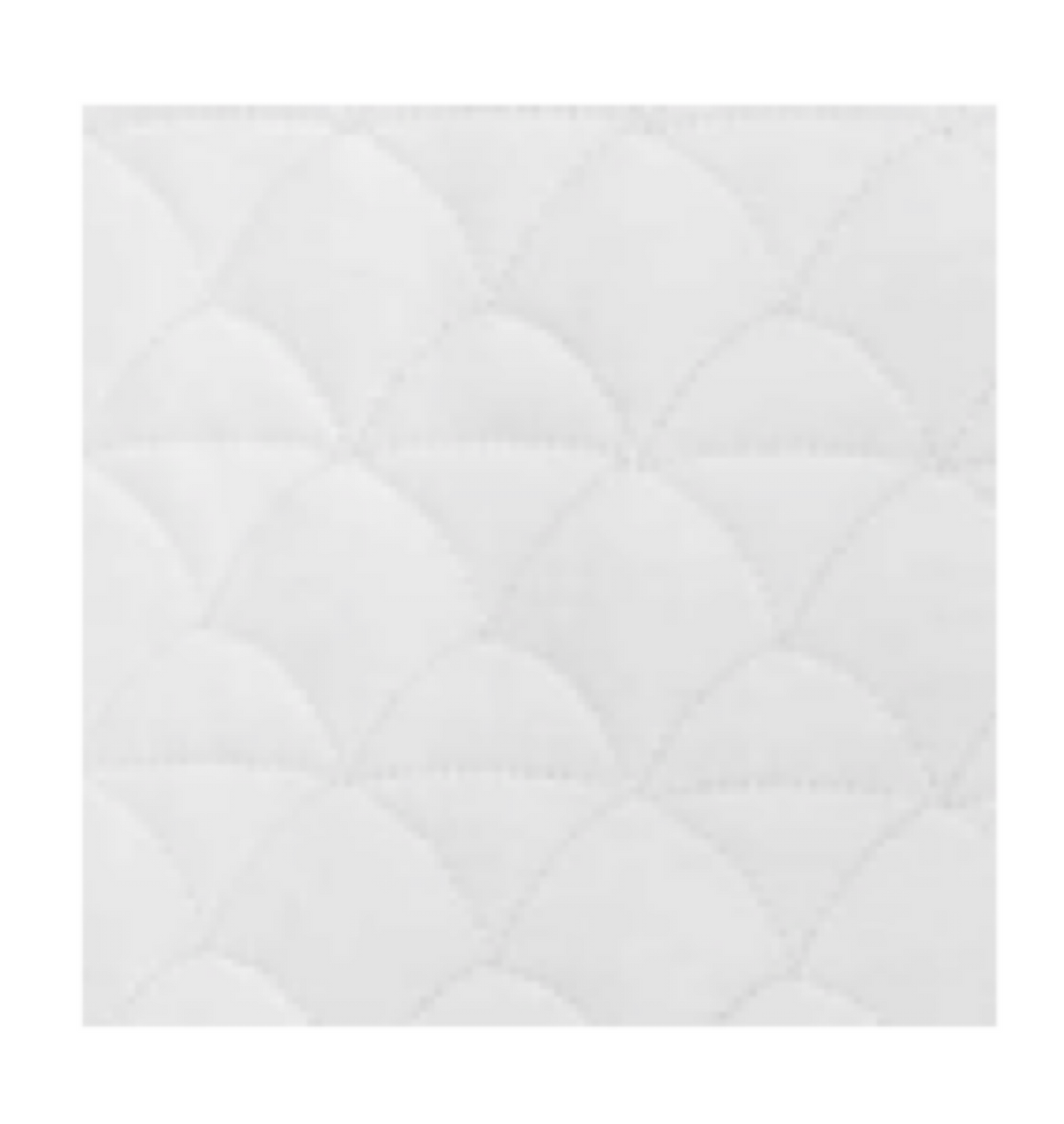 Swatch Sample of White Amalia Suave Quilted Bedding