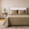 Ann Gish Channel Velvet Coverlet Set - Buff featured image