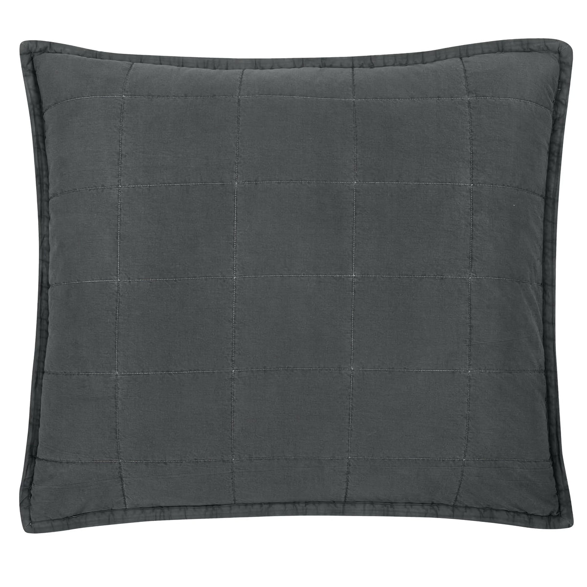 Ann Gish Cotton Canvas Pillow in Charcoal color