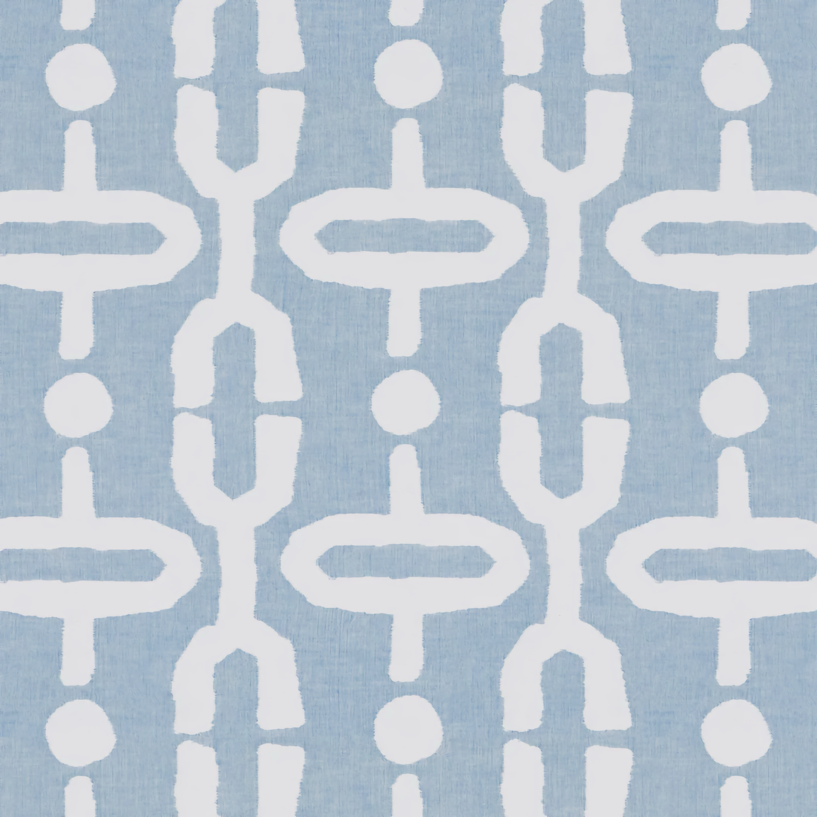 Bed in Blue Ann Gish Doorknocker Duvet Set