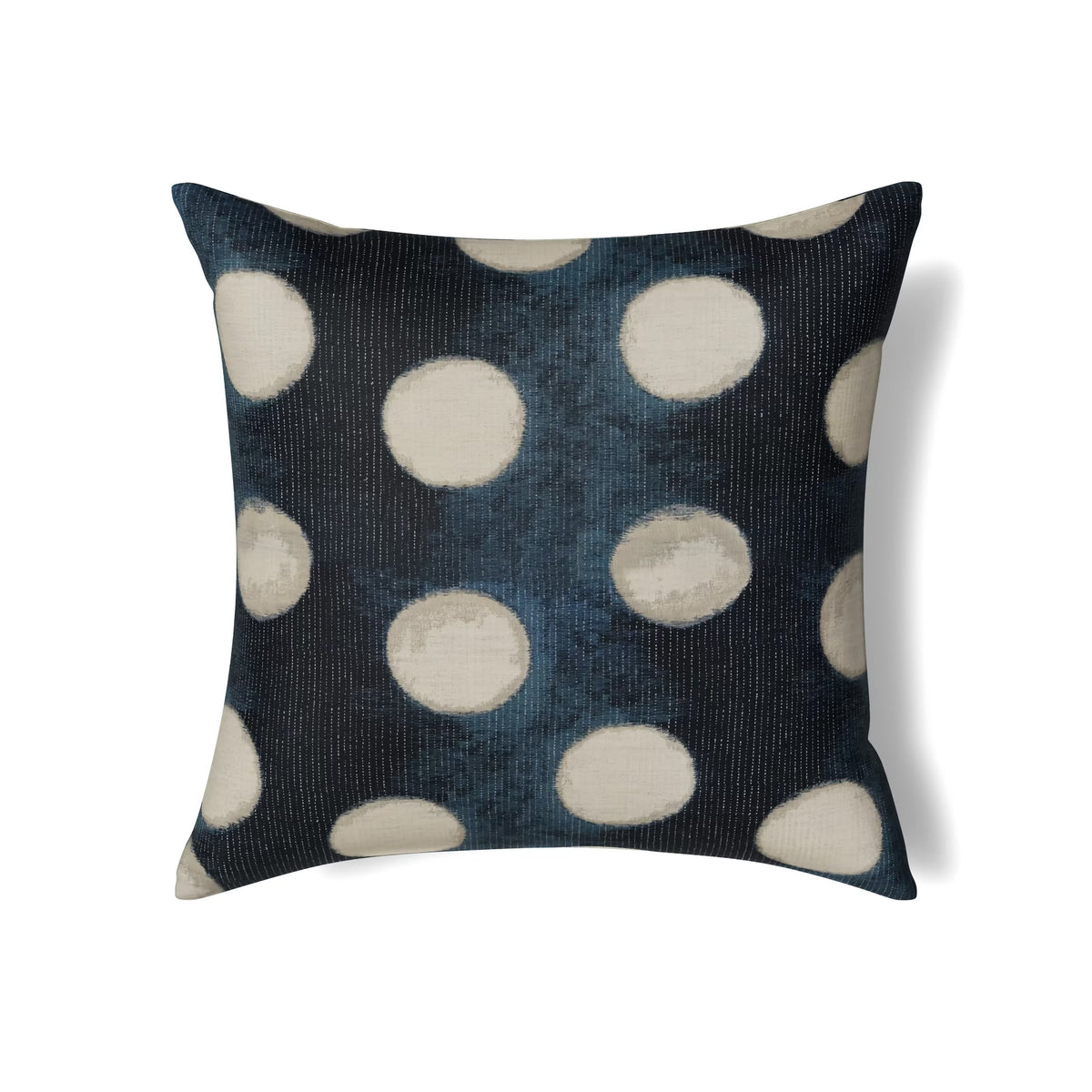 24x24 Ann Gish Eclipse Decorative Pillow in Blue and Silver colors