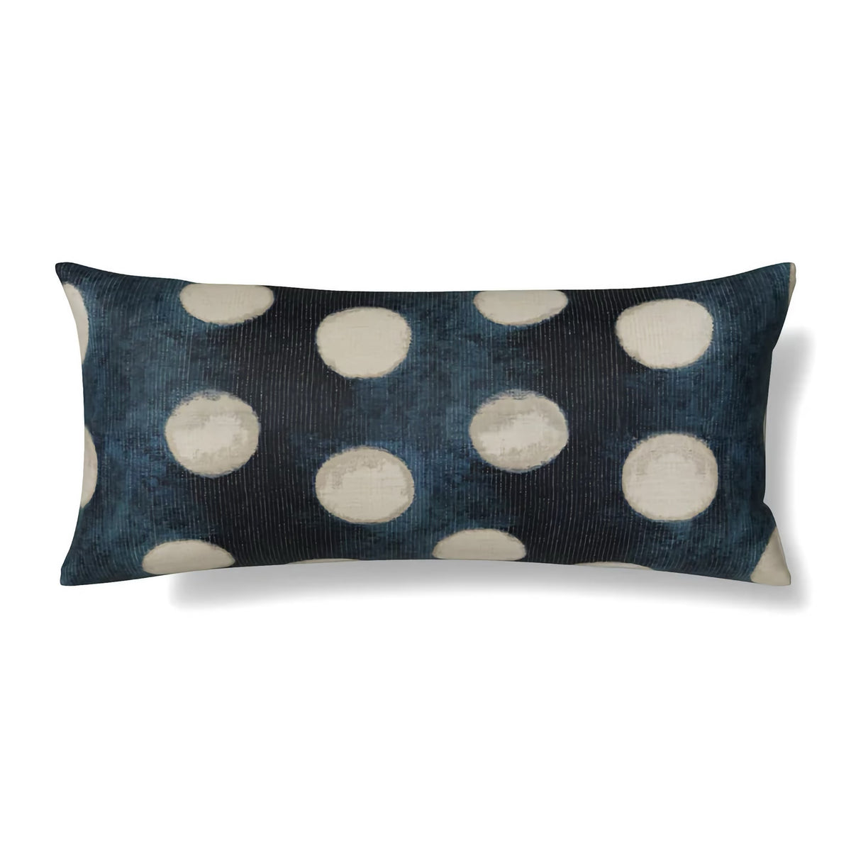 36x16 Ann Gish Eclipse Decorative Pillow in Blue and Silver colors