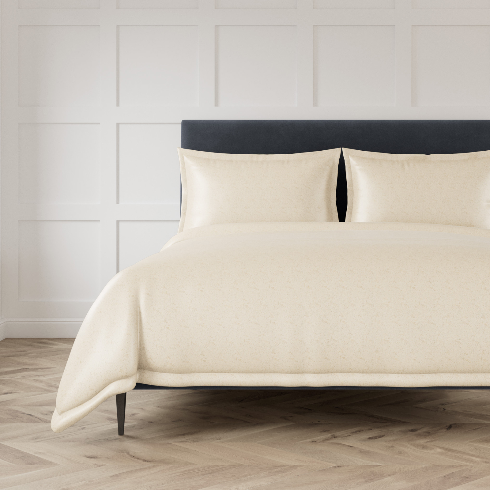 Bed in Pearl Ann Gish Imprint Duvet Set