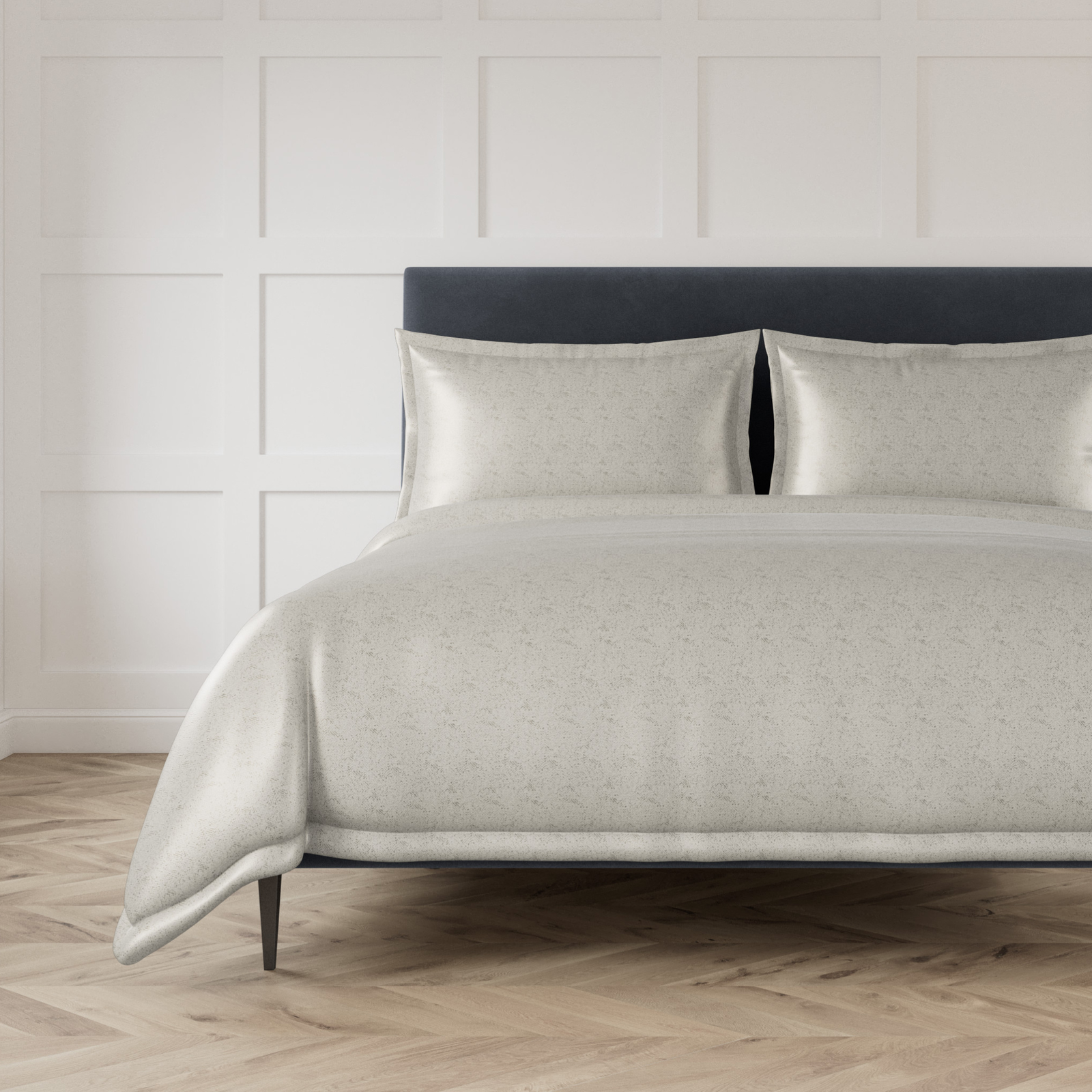 Bed in Pewter Ann Gish Imprint Duvet Set