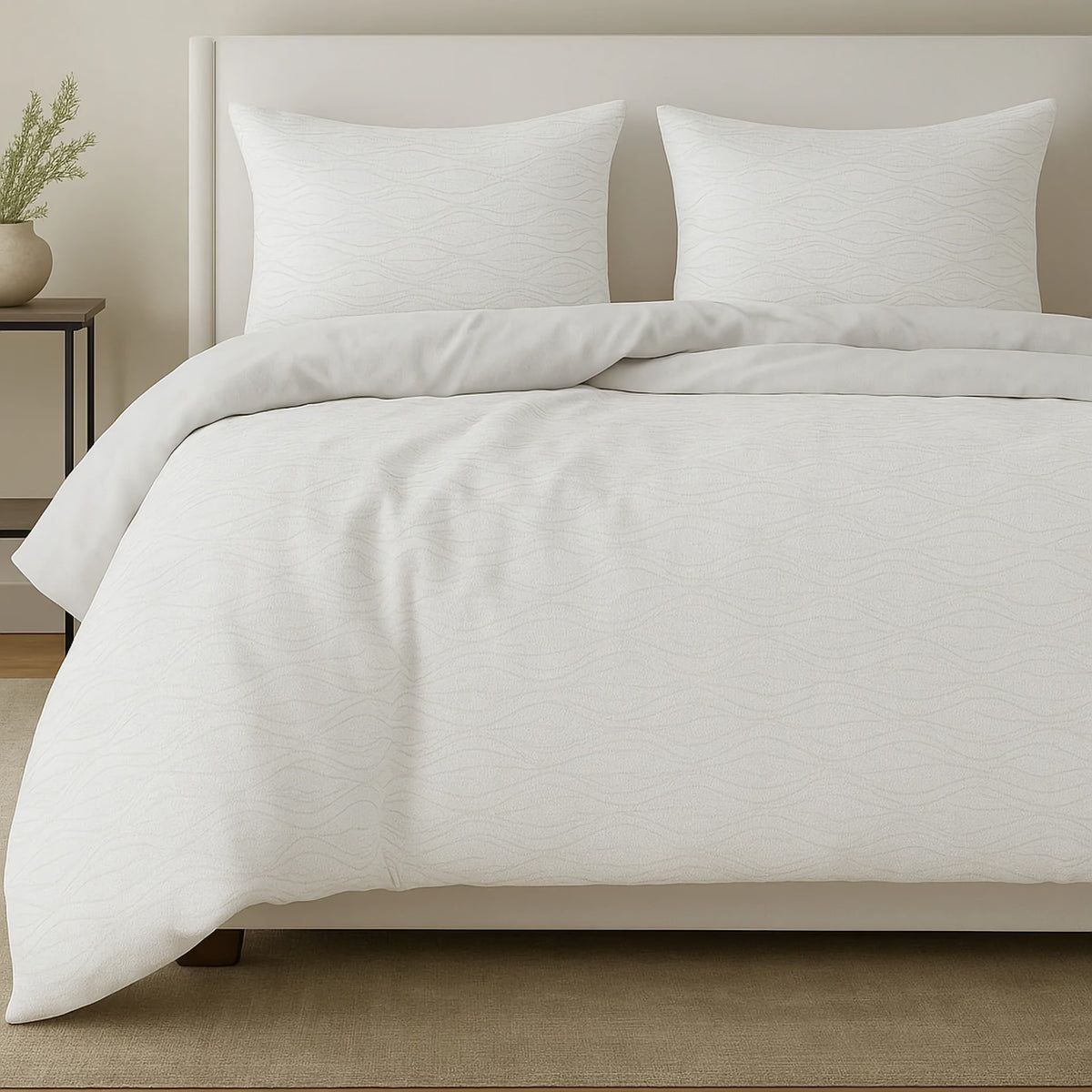 Silver-Colored Ann Gish Moonstone Comforter Set